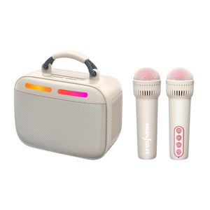 Hi-Fi ลำโพงบลูทูธ2600mAh, ลำโพงบลูทูธคาราโอเกะเสียงสูงลำโพงแบบพกพาไร้สายพร้อมไมโครโฟนคู่สำหรับ<span class=keywords><strong>ร้อง</strong></span>เพลง - Product Image 1