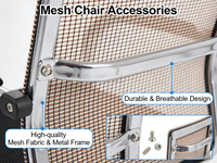 Chaise de bureau exécutive ergonomique à dossier haut en maille avec support lombaire et structure en colle blanche pour immeuble de bureaux