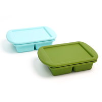 Récipient à 4 trous sans Bpa en silicone de qualité alimentaire pour les purées de fruits et légumes faites maison pour bébés et le plateau de congélation du lait
