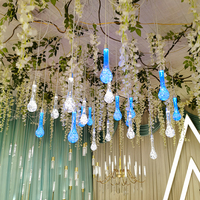Lustres à 10 bras en forme de gouttes d'eau pour centre de table de mariage