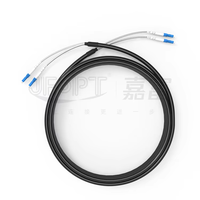 Câble de brassage fibre optique blindé tactique 2/4 cœurs LC SC ST FC 50-200m LSZH TPU pré-terminé pour réseau extérieur