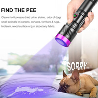 Potente Linterna UV 365 Multifuncional con Zoom Telescópico, Impermeable, Recargable Tipo-C, Luz Púrpura