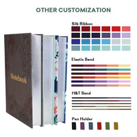 Produsen Percetakan Grosir Desain Kustom Pribadi Buku Catatan Kantor Bisnis Sampul Kain Linen Bunga