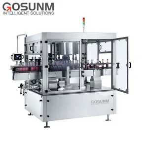 Gosunm Custom Hot Melt Glue Automatic Bopp Labeling Machine Opp Hot Melt Glue Plastic Round Bottle Labeling Machine