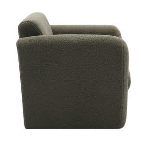 Sillón Moderno con Tapicería de Tela Sherpa, Cómodo Sillón de Lectura con Respaldo Acolchado, para Sala de Estar, Oficina en Casa, Dormitorio - Product Image 3