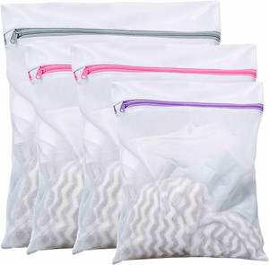 Machine Washable Polyester Zipper Mesh Laundry Bags for <b>Clothes</b> Lingerie Socks Underwear - Product Image 2