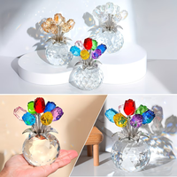 Vase à bouquet de roses gravé au laser avec impression UV, design floral romantique - Cadeau pour la Saint-Valentin, la fête des mères