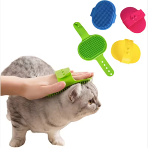 فرشاة تمشيط وتدليك للقطط والكلاب بسعر المصنع، فرشاة تنظيف وغسيل للحيوانات الأليفة مع مقبض حلقي قابل للتعديل - Product Image 2