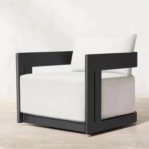 Vente directe d'usine de suite de canapé d'alliage d'aluminium de haute qualité pour des terrasses et des jardins de villa de cours - Product Image 3