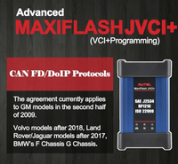 Dispositivo de programación Autel MaxiFlash VCI J2534 que funciona con escáner Autel, software de fabricante de automóviles portátil para reprogramación CAN FD y DoIP