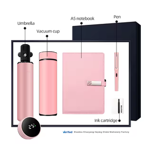 Set Regalo Promozionale Aziendale 2023 <span class=keywords><strong>di</strong></span> <span class=keywords><strong>Prima</strong></span> Qualità: Ombrello, Borraccia, Taccuino A5, Penna Stilografica e Ricariche d'Inchiostro - Product Image 3