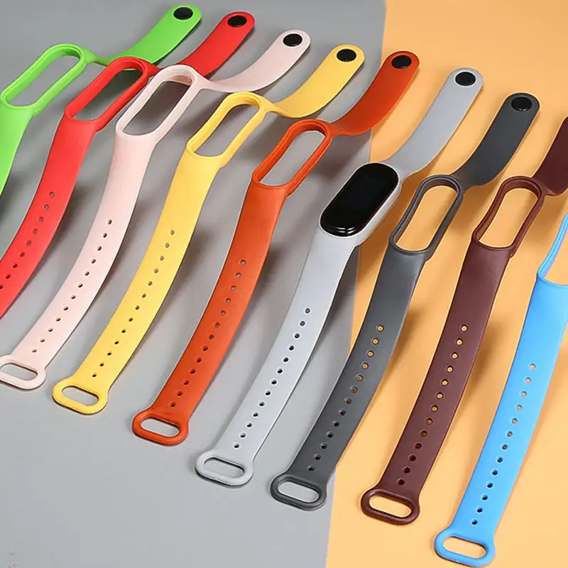 Pulseira de silicone de esporte para smartwatch, para xiaomi mi band 5 6 pro, versão global, pulseira de smartwatch