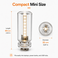 Lampe d'ambiance LED portable pour l'intérieur de la voiture, vente en gros, OEM personnalisé, mini lampe USB pour la décoration du tableau de bord et de la cabine du véhicule