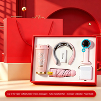 Coffrets Cadeaux 5-en-1 : Ventilateur, Power Bank, Parapluie, Masseur Cervical et Tasse – Idéal pour les Événements d'Entreprise, les Voyages d'Affaires et les Souvenirs pour le Personnel
