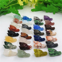 Glaucophane Pierre Tête de Dragon cristal têtes d'animaux Produits de guérison naturels pierre artisanat crânes de dragon
