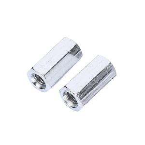 น็อตเชื่อมต่อหกเหลี่ยม FF M5 เมตริก หกเหลี่ยมภายนอก กลึงด้วยเครื่อง CNC ระดับ 4.8 มาตรฐานแห่งชาติ ความสูง 10 มม. - Product Image 1