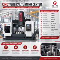 Tour vertical CNC CV8080D, machine de tournage verticale à colonne unique, haute précision, pour la découpe des métaux