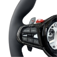 Volant de voiture en cuir et fibre de carbone Blue Label pour G20 330i G30 G38 G06 G11 G26 G42 G80 F10 F30 6 3 Series Sport Intérieur