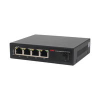 ONV1110-SLX-S4 | 1000M 4*RJ45+ 1*1.25G Port fibre | Port LC |   Mode simple et multi-mode | Fibre simple et double | brancher et utiliser | Convertisseur de média fibre