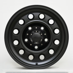 Rines <span class=keywords><strong>de</strong></span> Aleación Todoterreno Negros Mate Vintage <span class=keywords><strong>de</strong></span> 16/17 Pulgadas, 5x150 PCD, Compatibles con Toyota Land Cruiser/Tundra/Sequoia 4x4 SUV - Product Image 6