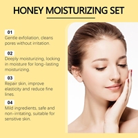 Ensemble de soins du visage personnalisé avec logo, collagène, miel, vitamine E, anti-rides, raffermissant, éclaircissant, exfoliant, hydratant