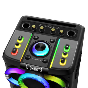 Loa di động không dây kép 12 inch, <span class=keywords><strong>Bluetooth</strong></span>, có đèn RGB, micro, hỗ trợ thẻ nhớ, chất liệu nhựa, số lượng đặt hàng tối thiểu thấp. - Product Image 3