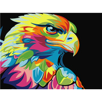 Peinture numérique sur toile avec numéros de lion coloré, numérotés, images murales, DIY bricolage, vente en gros,