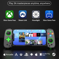 Contrôleur de jeu extensible sans fil D7 pour Android IOS Switch Hall Joystick Six axes Gyro Turbo Fonction Stretch Gaming Control