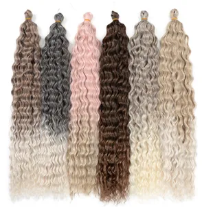 22deeptwistkinky keriting Crochet kepang rambut sintetis Crochet Brazil