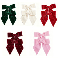 E-Magic – Nœuds en velours pré-noués personnalisés à faible MOQ pour emballage de boîtes cadeaux de Noël, décorations de fête de Noël, accessoires pour cheveux, décoration intérieure