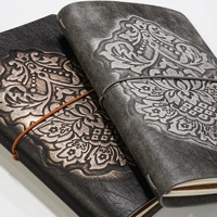 Carnet de voyage vintage A6, fournitures de bureau, journal en cuir PU souple, vente en gros, agenda personnalisé avec inserts remplaçables