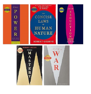 Robert Greene Concise 5 Book Collection The 48 Laws of Power, The Laws of Human Nature Mastery, The Art of Seduction ready stock - Product Image 1