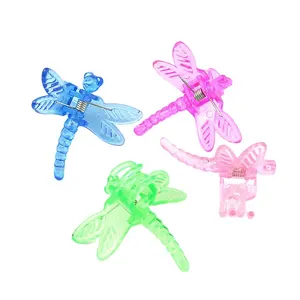 Clips de colores para jardín, clips transparentes con forma de libélula, orquídeas, para flores, taquillas de plantas de jardín, 4 cm