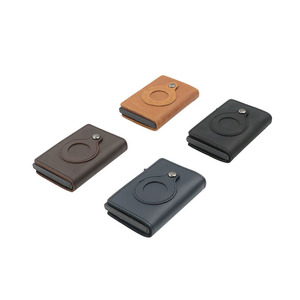 Genuine Leather <b>Card</b> <b>Holder</b> 30 Mm Multi Slot Anti Theft <b>Wallet</b> For Men Everyday Use Solid Color - Product Image 3