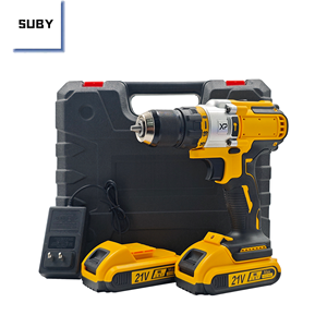 Perceuse sans fil SUBY à double vitesse au lithium, tournevis domestique, avec 2 batteries - Product Image 1