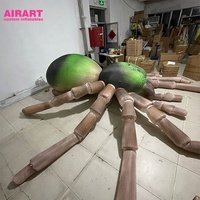 Araignées géantes gonflables vertes pour Halloween, araignées gonflables en gros