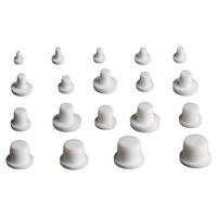 Bouchon en silicone en forme de T résistant aux hautes températures avec trou de vis solide joint anti-poussière blanc pour petit bouchon