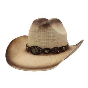 Sombrero de Paja Unisex J360 Estilo Vaquero - Sombrero de Sol de Ala Ancha para Uso en Exteriores, Pesca, Viajes y Fiestas - 56-58CM - Product Image 1