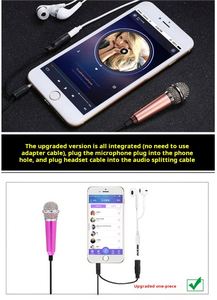 Microphone et écouteurs intégrés pour mini-téléphone portable, gadget USB promotionnel universel pour le karaoké - Product Image 2