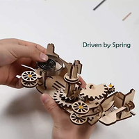 Modèle d'airship en bois 3D Robotime Rokr Brain Teaser LK702 certifié CPC, puzzle en bois pour adultes