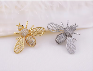 Broche Multifunción Personalizado con Forma de Abeja y Zirconia para Hombre, Chapado en Oro, Hebilla Decorativa, Regalo para Fiesta - Product Image 4