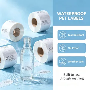 Rollo de Etiquetas Redondas Autoadhesivas Transparentes de BOPP con Fuerte Adhesión para Sellado de Empaques de Uso Comercial - Product Image 5