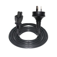 Steker AC Hitam 250V 2.44M IEC Australia 3 Pin Kabel Ekstensi Saklar Catu Daya Komputer Laptop Pelurus Rambut IP44 15A