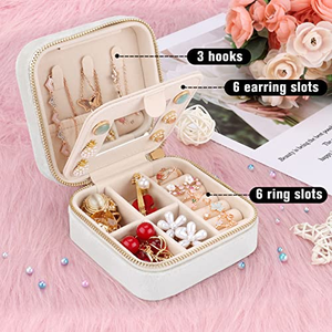 Vitrine à bijoux carrée moderne en cuir PU avec logo personnalisé, boîte de rangement en gros pour matériaux de vente au détail et cadeaux - Product Image 5