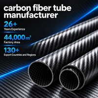 Tube en fibre de carbone 3K Twill haute résistance, léger et personnalisé, pour bras de drones UAV et projets de pièces d'avions RC