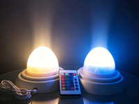 Unité d'éclairage LED pour tabouret globe en plastique PE, batterie rechargeable, télécommande, changement de couleur