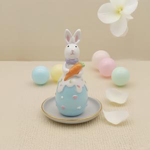 ของตกแต่งสวนกลางแจ้งเรซิ่นสวยงามทันสมัยรูปกระต่ายไข่อีสเตอร์สำหรับงานปาร์ตี้ที่บ้าน วันหยุด งานเฉลิมฉลองเทศกาล อีสเตอร์ - Product Image 2