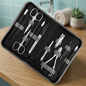 ASAP Professional Stainless Steel Manicure <b>Pedicure</b> Kit Nail Care Grooming Set Complete Beauty <b>Tools</b> Kit Model ABP-0-2020-4 OEM - Product Image 3
