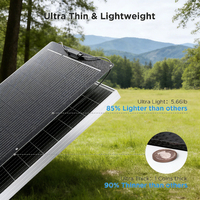 Panel Solar Flexible Ultrafino y Plegable ALECTER SOLAR APH-P137 de 100W, 12V, 23% de Alta Conversión, Módulo Fotovoltaico para RV, Barco, Generador