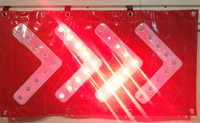 Zwo — panneau portatif de flèche sur route, lumière led clignotante directionnelle
